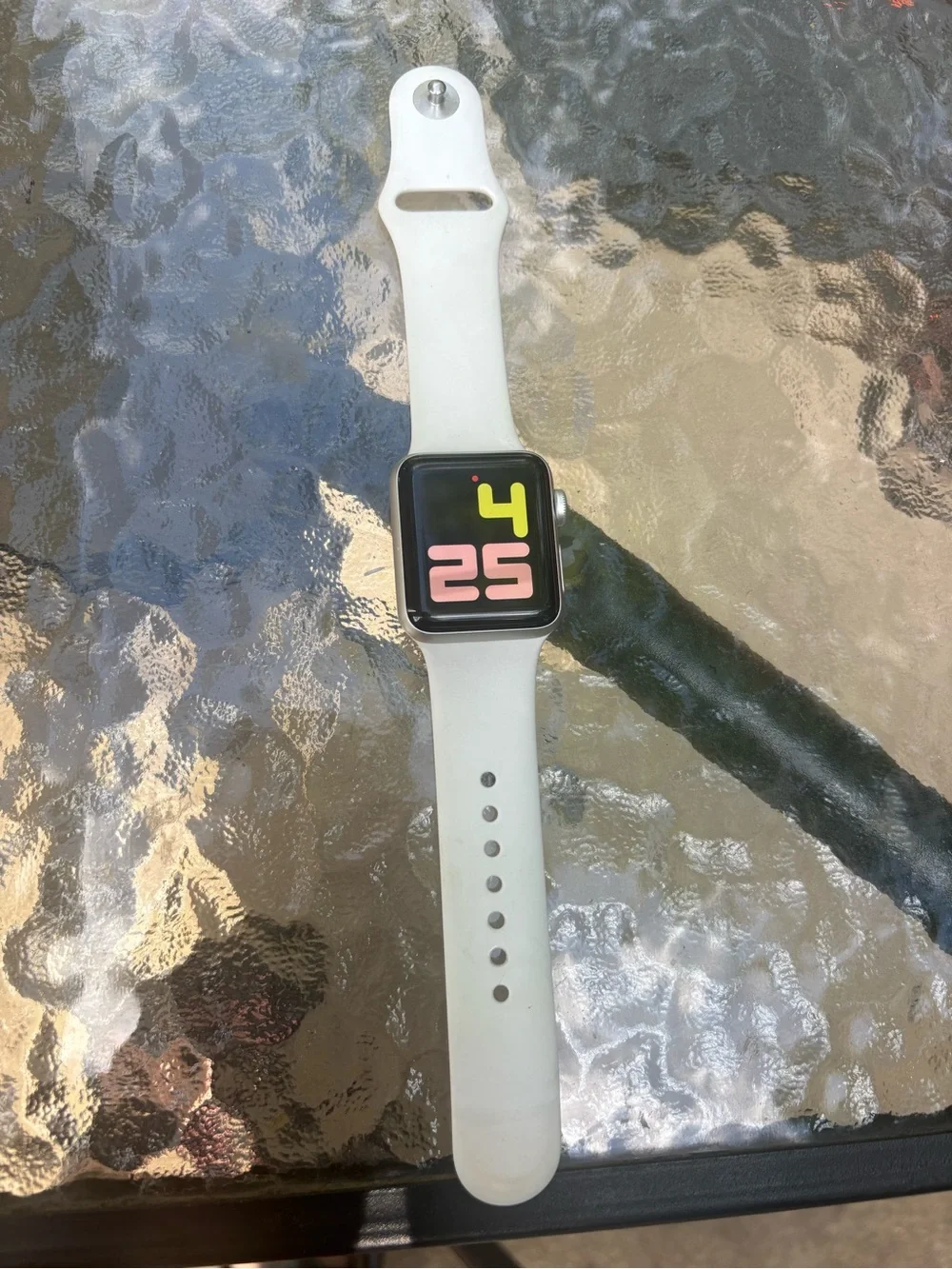 Apple Watch with White Sport Band and Black Display Series 3